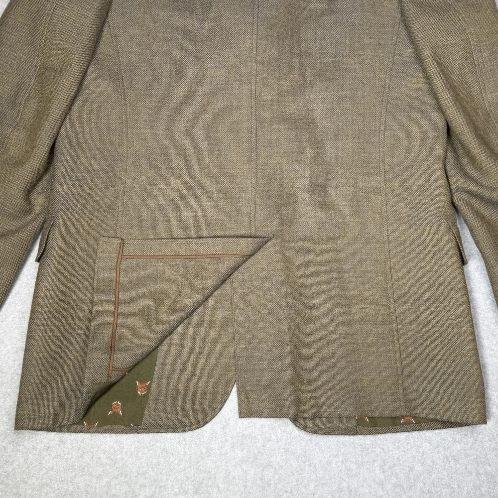 Rare Vintage 60s Chipp Tweed Jacket Sport Coat 3 Button Half Lined Fox Mens 43 L